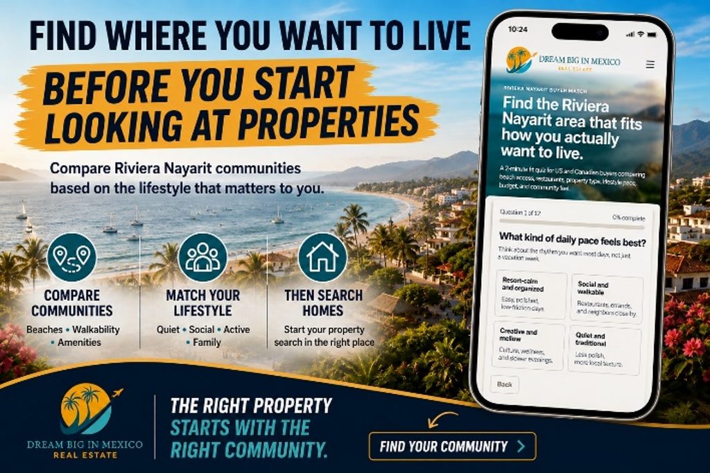 Riviera Nayarit community comparison tool helping property buyers choose where to live before searching for homes