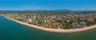 Aerial view of Bucerías where Canadians can buy property in Mexico
